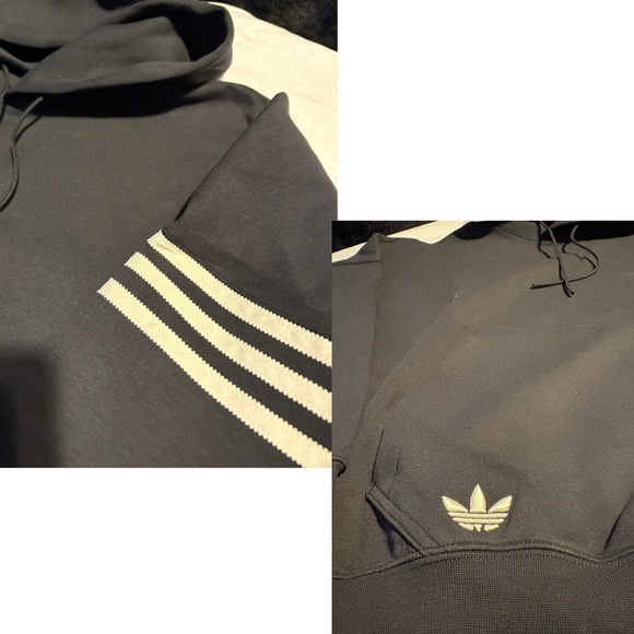 Adidas 3-Stripes Hoodie and Wide Leg Track Pants NEW - Picture 15 of 16